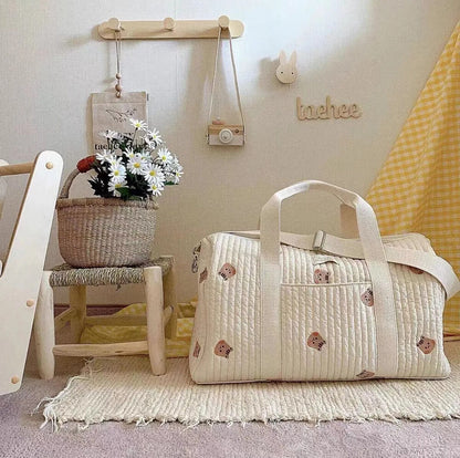 Maternity Bag Baby Diaper Bags Flower Mommy Bag Quilted Travel Shoulder Bag