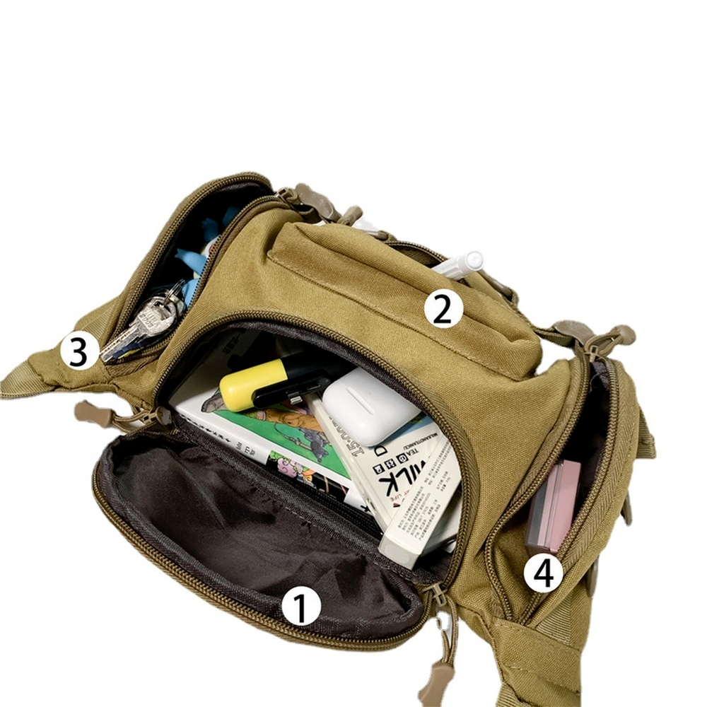 1000D Oxford Men's Belt Pack Shoulder Messenger Bag Tactical Chest Bags