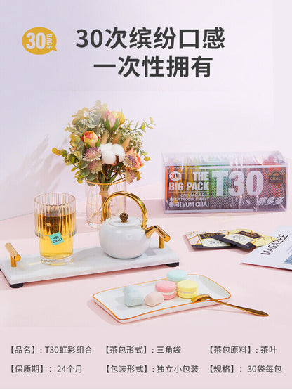 Chinese tea ChaLi 茶里茶多多礼盒蜜桃乌龙茶玫瑰红茶组合花果茶包袋泡茶 95g*1 Combination Flower Nectar Tea
