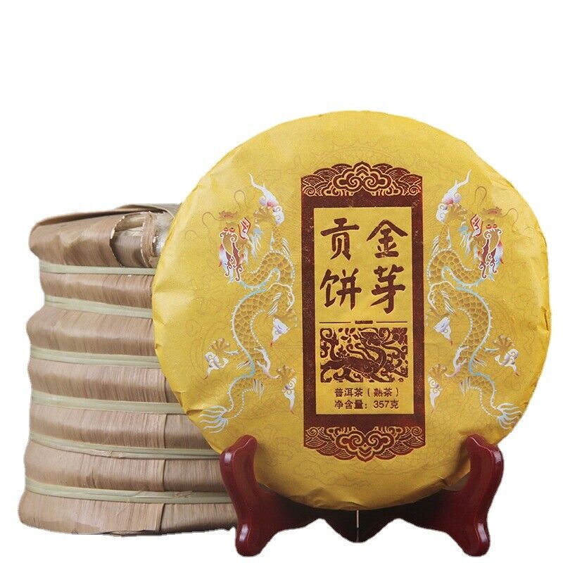 Spring Tea Royal Tribute Gold Cake 357g Yunnan Ripper Puerh Tea Xishuangbanna-