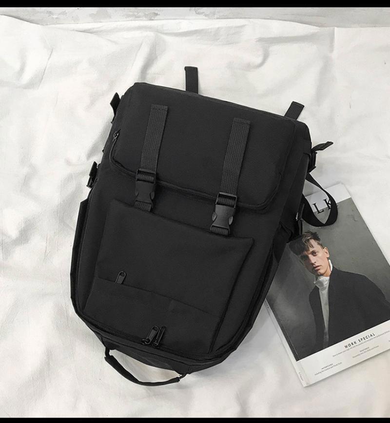 2022 New Black Backpack Unisex Oxford School Bag Women Men Bagpack Bag