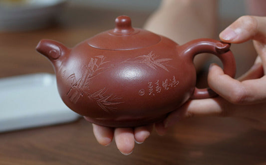 350cc chinese Yixing Handmade Zisha teapot QingShui Clay RuYi Gongfu Hu Tea Pot