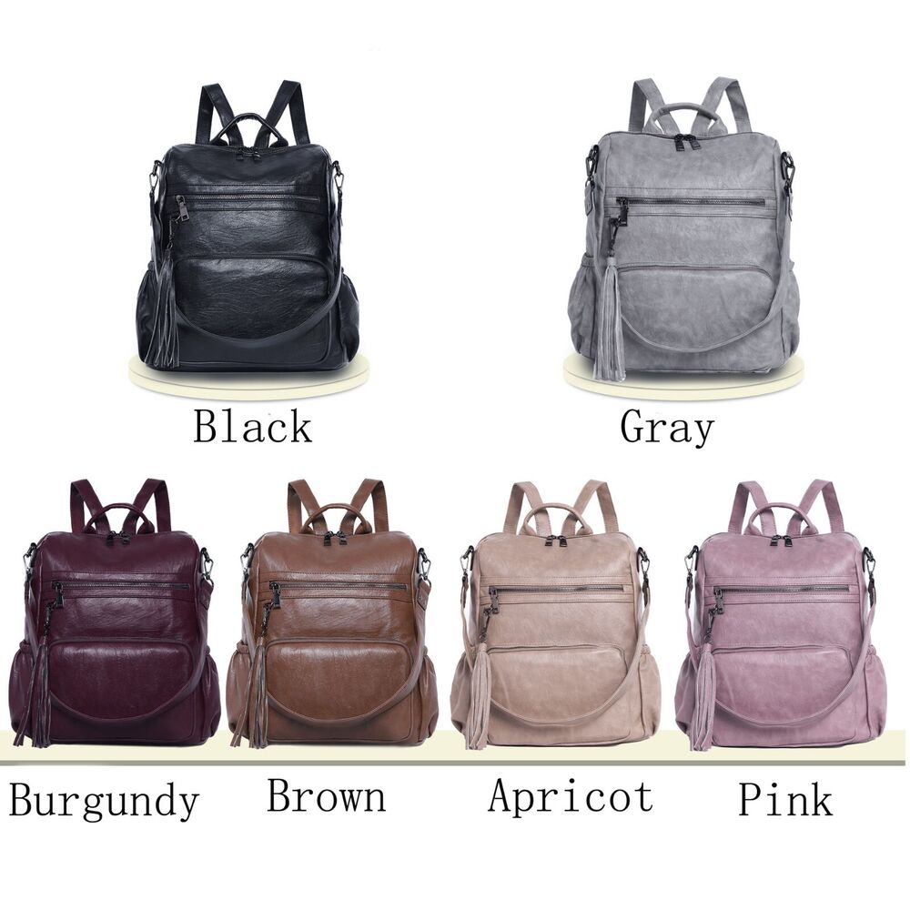 Angel Kiss Backpack for Women Soft Leather Large Travel Bags Sling Shoulder Bag