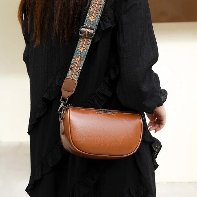 Genuine Leather Crossbody Bag For Women Luxury Design Bag Oil Waxed Handbag Gift