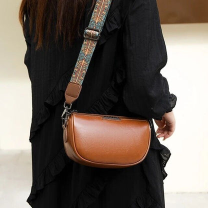 Genuine Leather Crossbody Bag For Women Luxury Design Bag Oil Waxed Handbag Gift