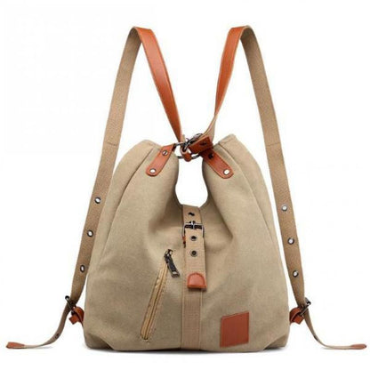 Canvas Shoulder Bag Multi Function Back Pack School Travel Bags Large Capacity