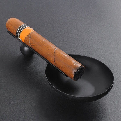 Cigar Ashtray Stainless Steel Spoon Cigarette Holder Stand Accessory 153x65x29mm