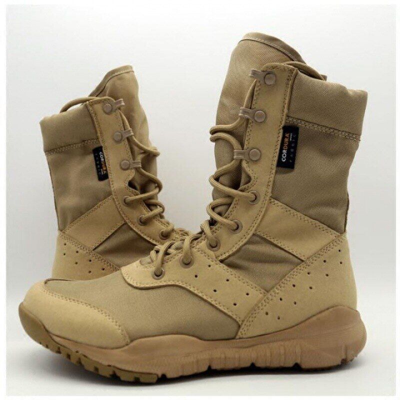 Men's Work Shoes Light Men Military Army Boots Lace Up Tactical Boot Mesh Boots