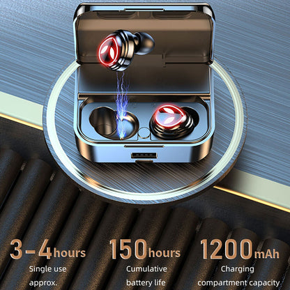 True Wireless Earbuds Bluetooth 5.2 Waterproof Headphones With Charging Case