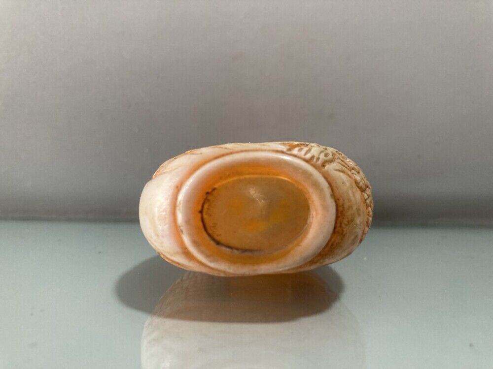 collections peking chinese glass snuff bottle carved statue antique carving men