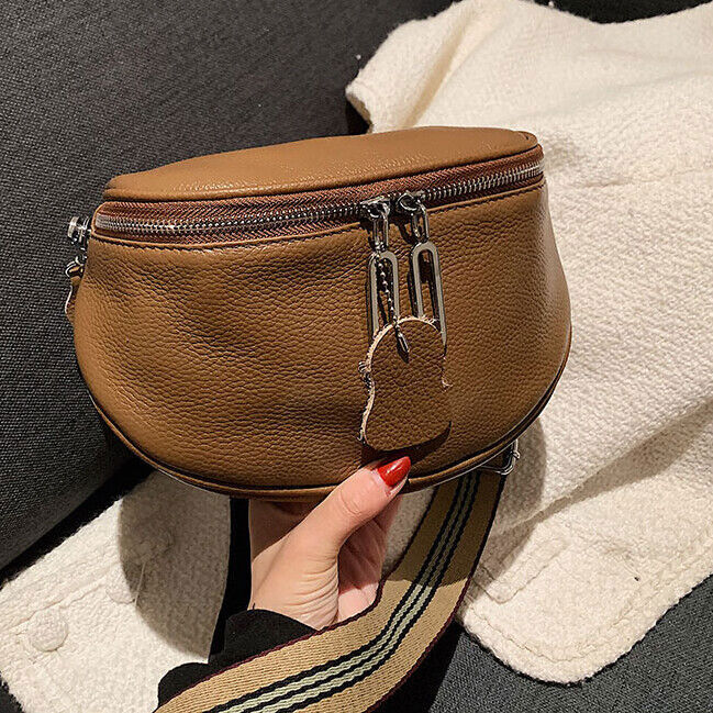 Women's Real Leather Bags, Crossbody Bag Sling Backpack Waist Pack Soft Leather