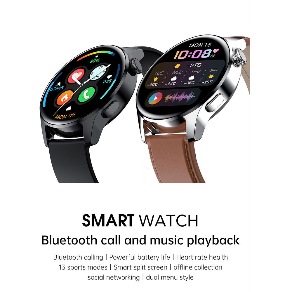 Bluetooth Smart Watch Heart Rate Blood Pressure Fitness Tracker Waterproof