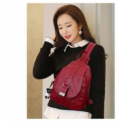 Women's Ladies PU Leather Backpack Travel Handbag Satchel Rucksack Shoulder Bag