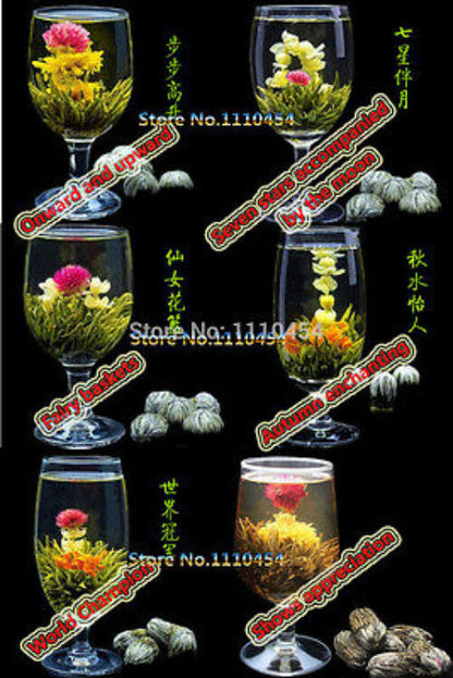 16 Kinds of Blooming Flower Tea Herbal Tea Great Fragrant Green Tea Handmade Tea