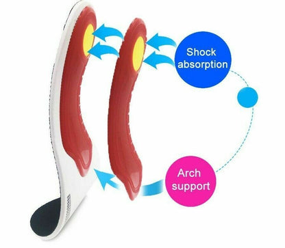 Orthotic Gel High Arch Support Insoles Pad Flat Feet Orthopedic Shoe Care Insert