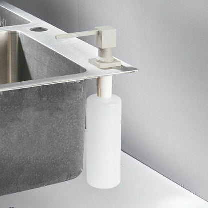 Deck Mounted Kitchen Soap Dispensers 400ml Square Pump Chrome Finish Counter Top