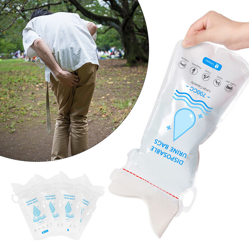 4Pcs 700ml Portable Toilet Pee Bag Camping Pee Bags Unisex Urine Bags Vomit Bags