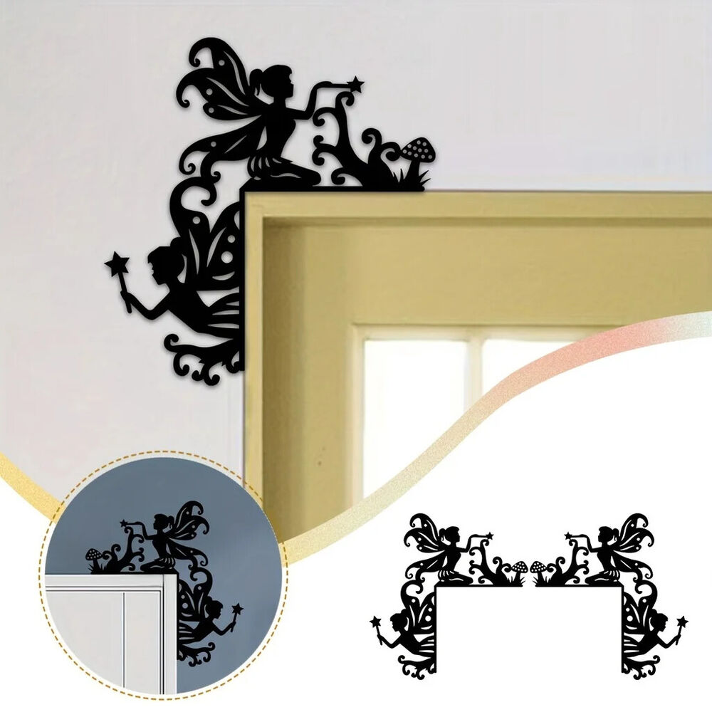 Metal Elf Decoration Wall Sticker Door Corner Decoration Door Frame