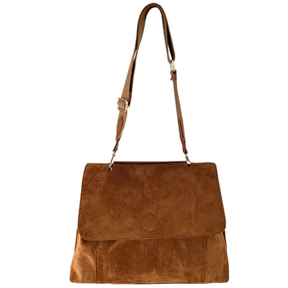 Women Handbag Brown Suede Autumn Winter Bag Women's Crossbody Bag One Shoulder