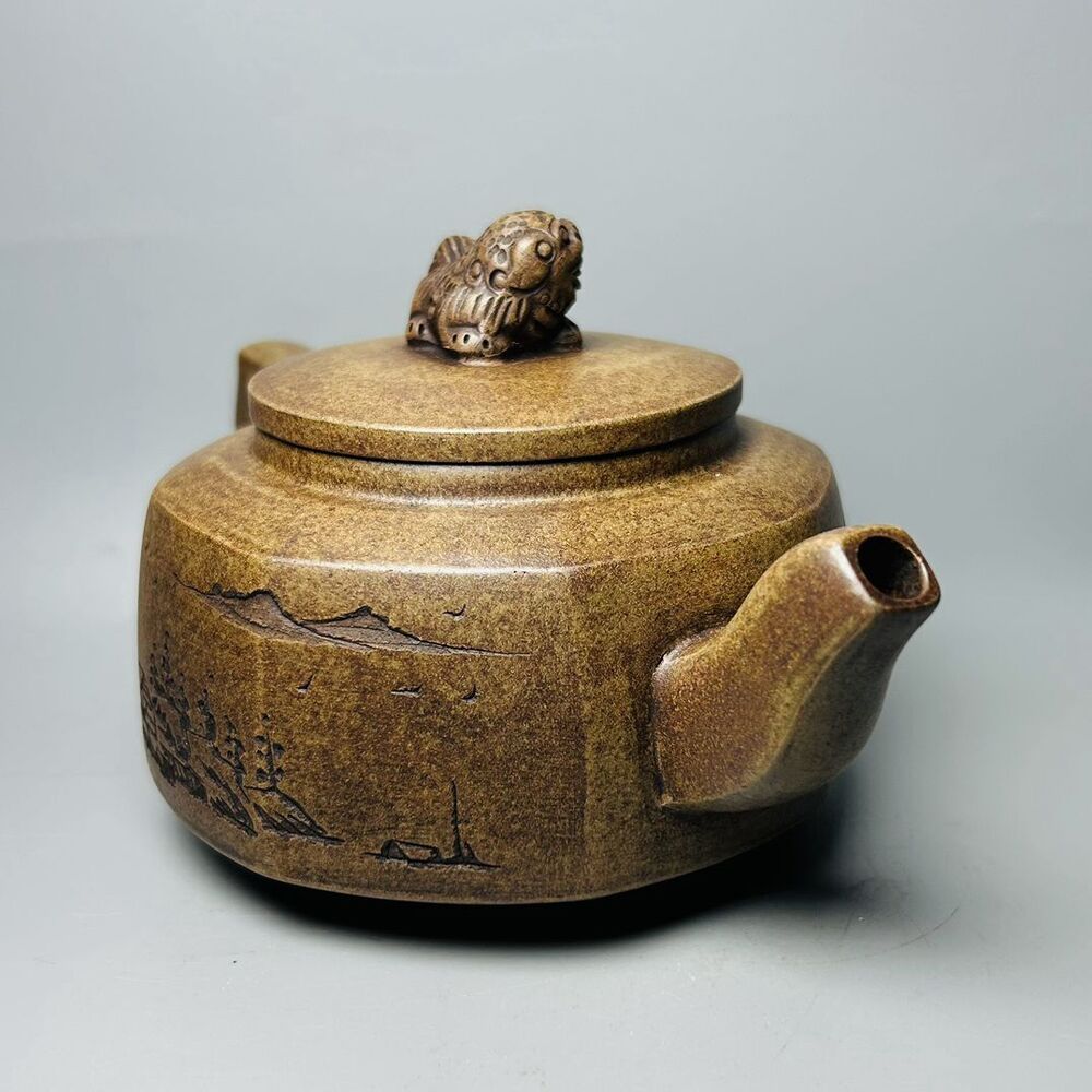 Chinese Yixing Purple Clay Teapot Tea Set Pot Zisha Ceramic Cute Decor Figurine