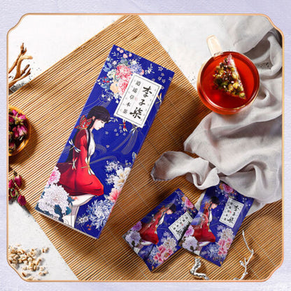 逍遥草本茶花茶赤小豆薏米玫瑰菊花茶包9g*10袋 Liziqi Xiaoyao Herbal Tea Scented Tea Chrysanthemum Tea