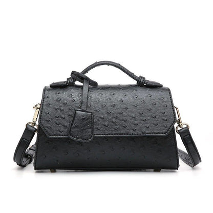 Customized Ostrich Leather Bag Shoulder Bag Pink Crossbody Purse Polyester Pouch