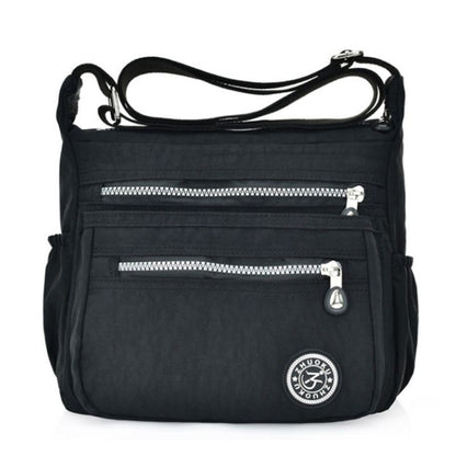 Tote Nylon Shoulder Bags Polyester Fashion Solid Zipper Travel Crossbody Bag 1PC