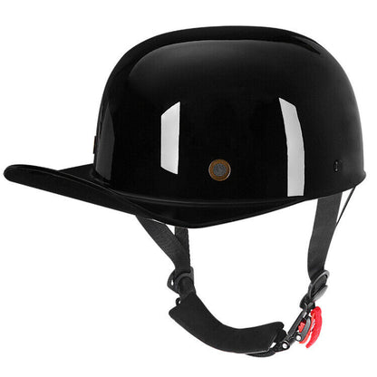 Motorcycle Open Face Half Helmet Scooter Cap Retro Baseball Style Jet Helmet DOT