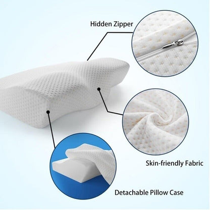 TOPX KingSize Memory Foam Pillow is perfect for side, back, stomach sleepers NEW