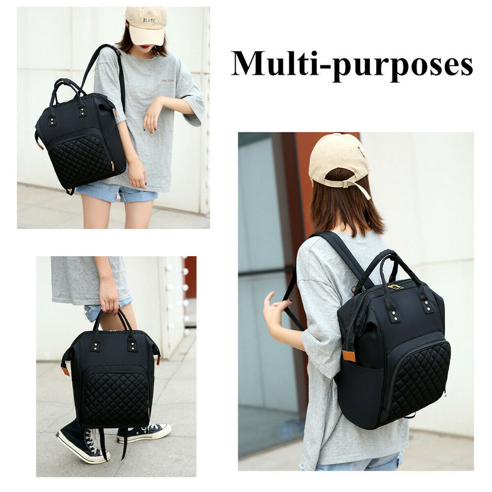 New Women's Mummy Nappy Diaper Bag Large Capacity Baby Travel Backpack Tote Bag