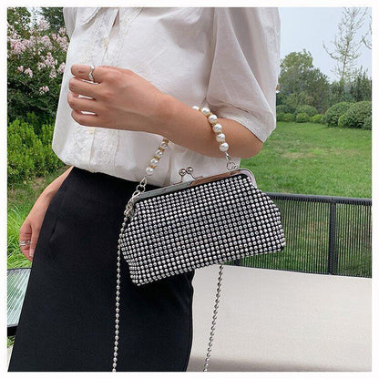 Shell Purse 19*22*13*6cm Crossbody Bag Small Kiss Lock Handbag Synthetic Leather