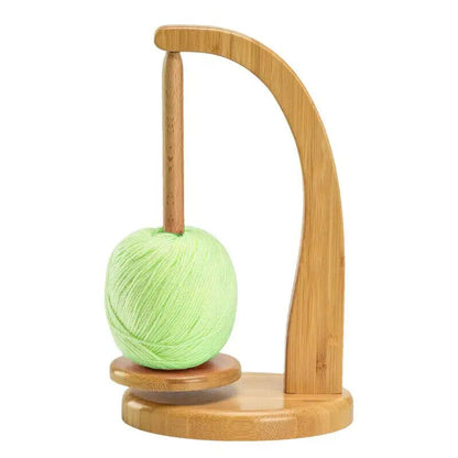 Crochet Yarn Holder Wooden Ball Winder Rotating Magnetic Spinning Knitting Tools