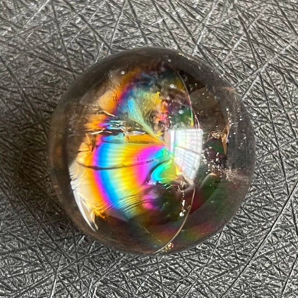 Crystal Balls Natural Stone Smoky Rainbow Sphere Quartz Feng Shui Decors 20-23mm