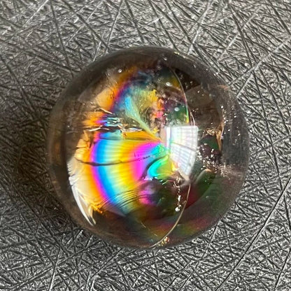 Crystal Balls Natural Stone Smoky Rainbow Sphere Quartz Feng Shui Decors 20-23mm