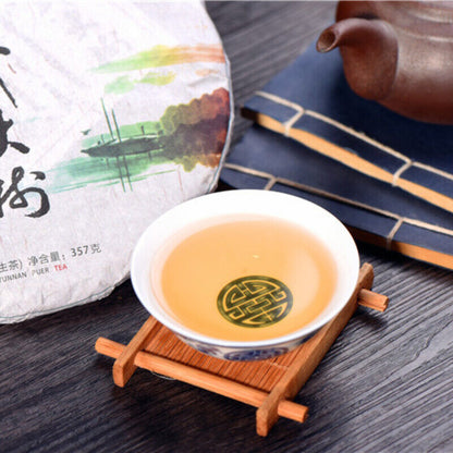 Chinese Green Tea 357g Yunnan Pu-Erh Tea Yiwu Big Tree Pu'er Tea Cake Gift Tea