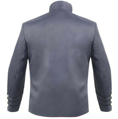 Men's Gothic Steampunk Blazer Jacket Stand Collar Long sleeve Slim Fit Cosplay
