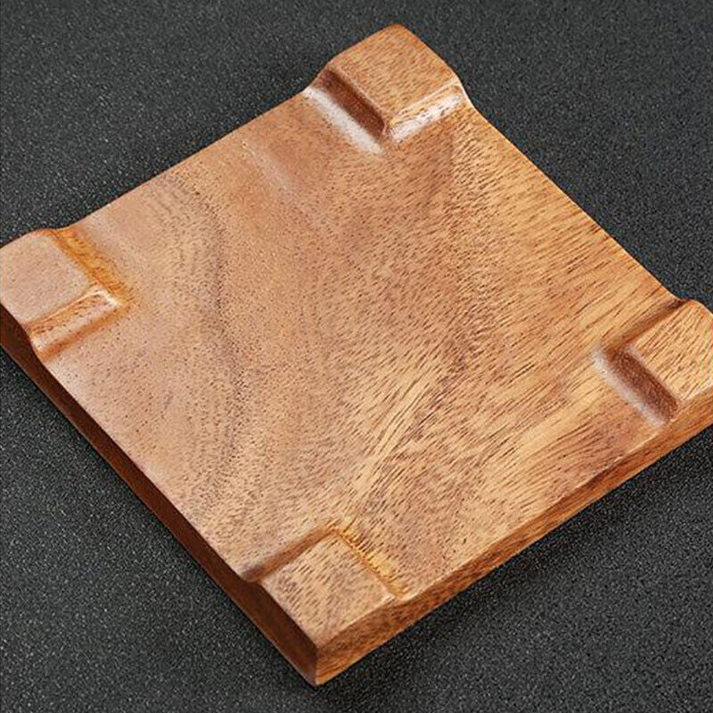 Durable Chinese Square Walnut Wood Tea Mat Coffee Cup Pad Tray Heat Resistant