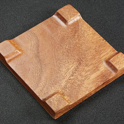 Durable Chinese Square Walnut Wood Tea Mat Coffee Cup Pad Tray Heat Resistant