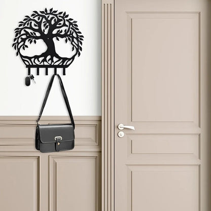 Tree Of Life Wall Mounted Key Hooks Matt Black,Mounted Key Hooks