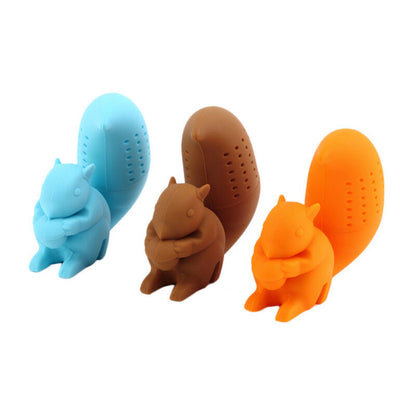 Cute Squirrel Tea Strainer Silicone Tea Infuser Filter Diffuser Tea Accessories