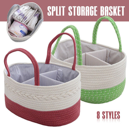 Cotton Baby Diaper Caddy Organizer Nursery Storage Bin Basket Mommy Handbag