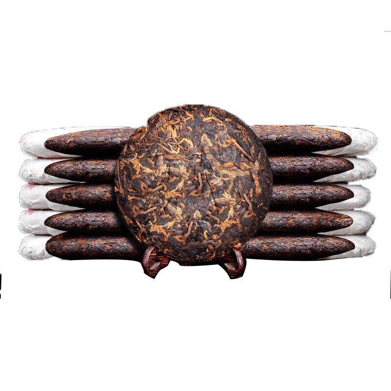 Pu'er Tea Cake Cooked Tea Cake Class Seal Golden Bud Cake Palace Puerh Tea 357g