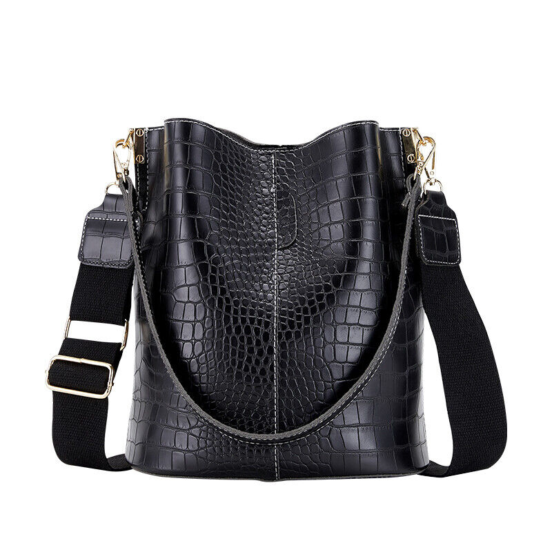 Pattern Crossbody Bags Women PU Leather Shoulder Handbags Bucket Bag