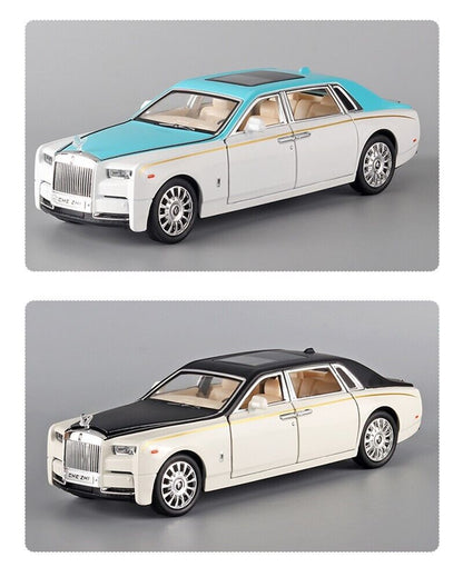 1:24 Rolls-Royce Phantom Diecast Model Car Toy Vehicles Sound Light Collection