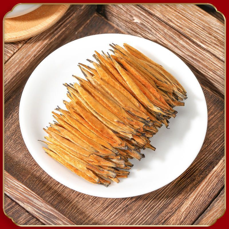 Big Single Bud Black Chinese Tea Yunnan Fengqing Big Golden Needle Tea 100g
