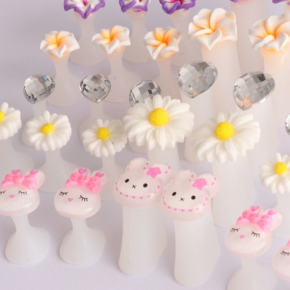 Nail Art Tools 8Pcs Soft Silicone Foot Finger Divider DIY Pedicure Toe Separator