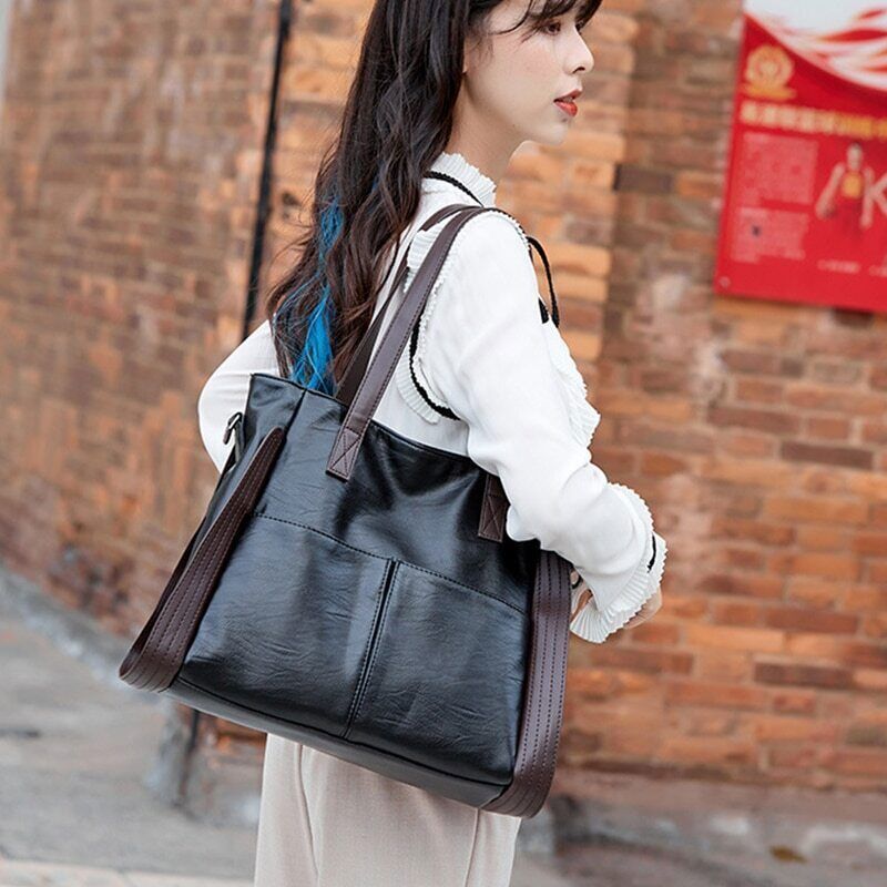 Handbag Women Handle Bag PU Leather Shoulder Bag Business Hand Bag 2023 Trend