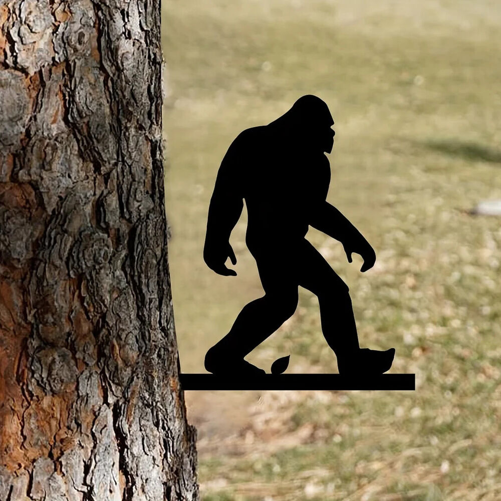 Garden with this Iron Silhouette Gorilla Branch Insert Wall Art