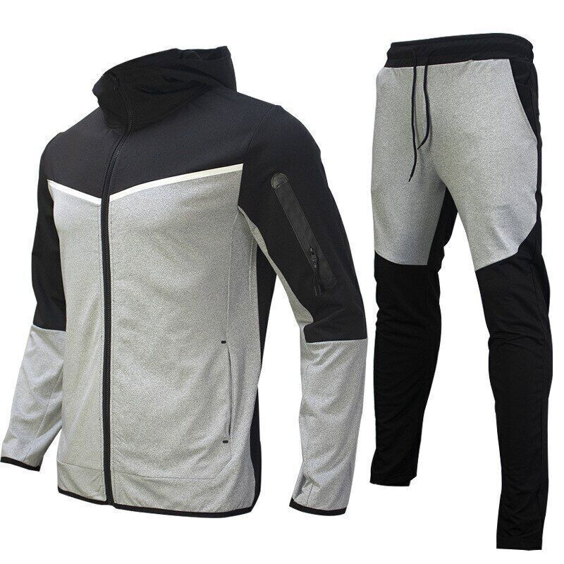 Hoodies Sweatpants 2Pieces Set Men Tracksuit Tops Joggers Pants Set Mens Suit