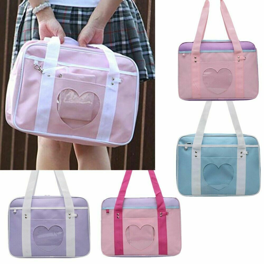 Women Girl Lolita Handbag Japanese High School JK Uniform Shoulder Bag Travel #